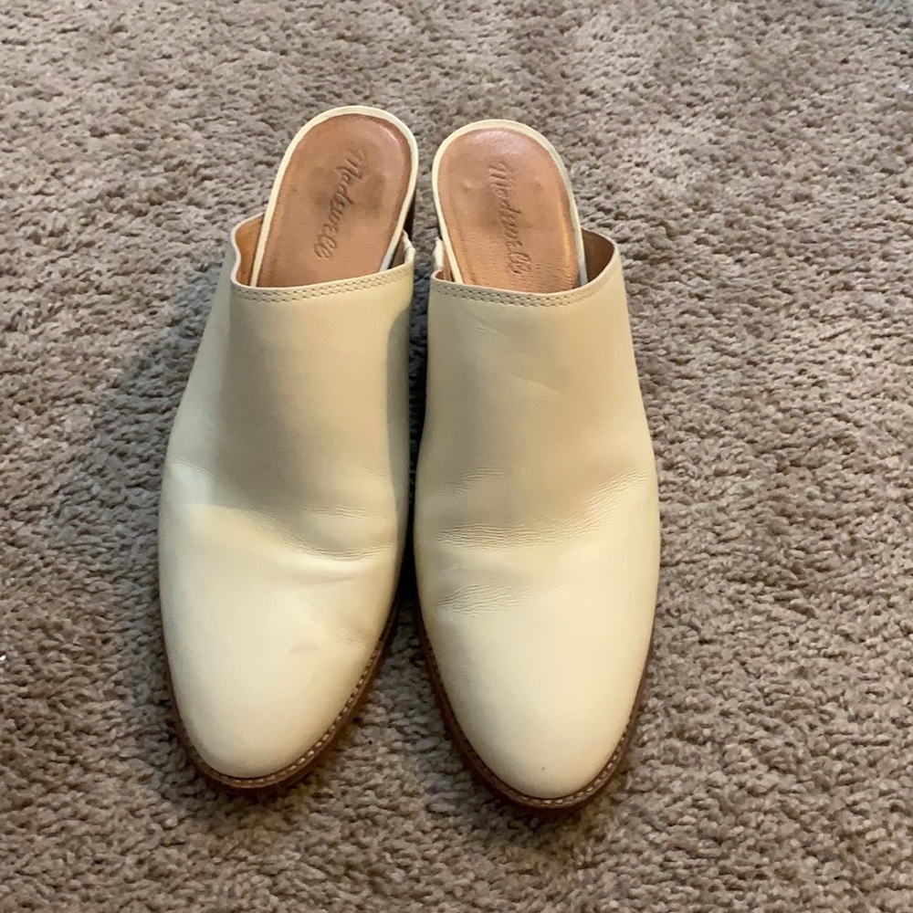 Ivory Madewell Heeled Mules